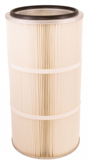 Round 12.8in x 26in Open/Closed Dust Collector Cartridge, Spunbond Polyester w/ PTFE Membrane